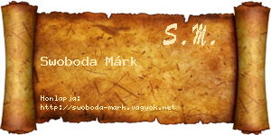 Swoboda Márk névjegykártya